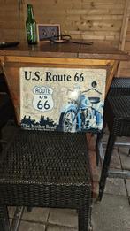 Metalen route 66 bord, Huis en Inrichting, Woonaccessoires | Tekstborden en Spreuken, Zo goed als nieuw, Ophalen