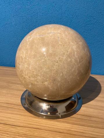 Marmeren/Travetijn Bol Beige 20cm Zwaar beschikbaar voor biedingen