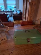 Broodtrommel resedaal groen vintage emaille, Antiek en Kunst, Ophalen