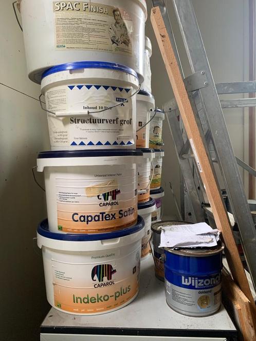 Allerlei soorten verf en latex, Doe-het-zelf en Verbouw, Verf, Beits en Lak, Nieuw, Verf, 10 tot 15 liter, Wit, Ophalen