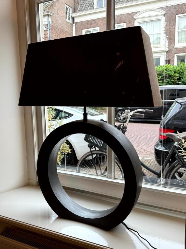 Riviera Maison Lamp BERLIN + lampenkap FLAX - Maat L, Huis en Inrichting, Lampen | Tafellampen, Zo goed als nieuw, Minder dan 50 cm