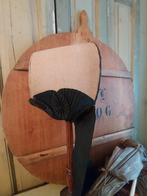 Antieke stro bonnet met linten en rozetten , ca 1900, Antiek en Kunst, Antiek | Kleding en Accessoires, Ophalen of Verzenden