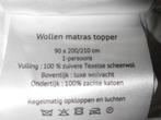 SCHEERWOLLEN MATRAS TOPPER  1 PERSOONS, Ophalen, Wit, Dekbedovertrek, Tweepersoons