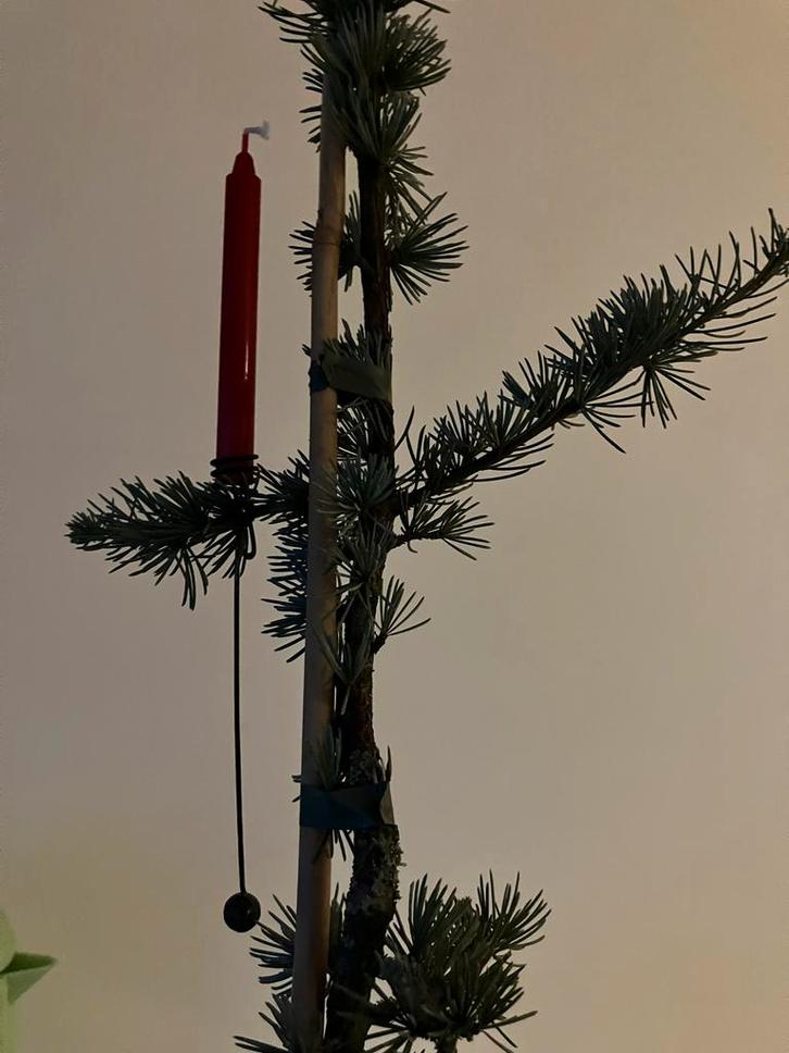 Vintage Kerstboom Kaarsenhouders - Set van 19, Huis en Inrichting, Woonaccessoires | Kandelaars en Kaarsen, Gebruikt, Kandelaar