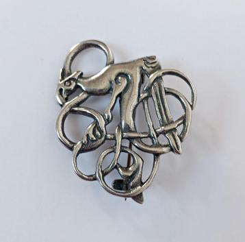Vintage zilver broche Noors Viking sterling Sigmund Espeland beschikbaar voor biedingen