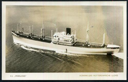 Koninklijke Rotterdamsche Lloyd S.S. Friesland 1950 Luchtfot, Verzamelen, Scheepvaart, Zo goed als nieuw, Kaart, Foto of Prent