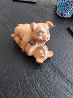 Vintage beeldje varkens ,  zie de foto's, Verzamelen, Ophalen, Gebruikt