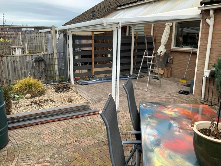 Aluminium Serre met Tuinset, Verlichting & Jaloezieën, Tuin en Terras, Overkappingen, Gebruikt, Serre, Ophalen of Verzenden