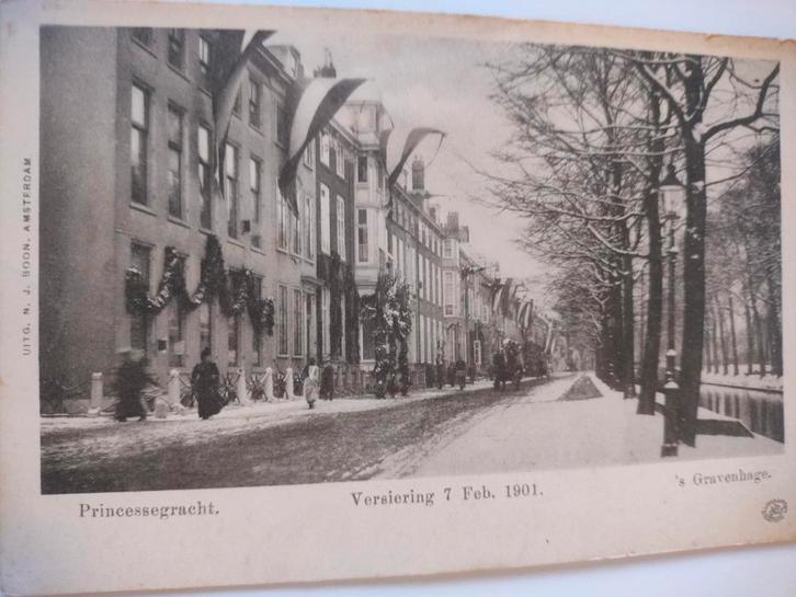 Oude ansichtkaart: Prinsessegracht, Den Haag 1901, Verzamelen, Ansichtkaarten | Nederland, Gelopen, Voor 1920, Ophalen of Verzenden