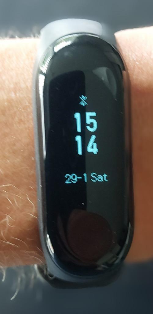 Xiaomi Mi Band 3 zwart activity tracker, Sieraden, Tassen en Uiterlijk, Smartwatches, Zo goed als nieuw, Android, Zwart, Afstand