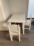 Kindertafel met 2 kinderstoeltjes - Wit, Ophalen, Gebruikt, Tafel(s) en Stoel(en)