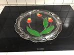 Glazen taarstschaal gebakschaal glas, Antiek en Kunst, Antiek | Glas en Kristal, Ophalen of Verzenden