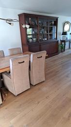 Eettafel met stoelen, Huis en Inrichting, Tafels | Eettafels, Ophalen, Gebruikt, Teakhout, 200 cm of meer