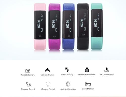 Bluetooth 4.0 Originele fitness tracker armband, Sport en Fitness, Hartslagmeters, Nieuw, Overige merken, Waterdicht, Met loopsnelheid