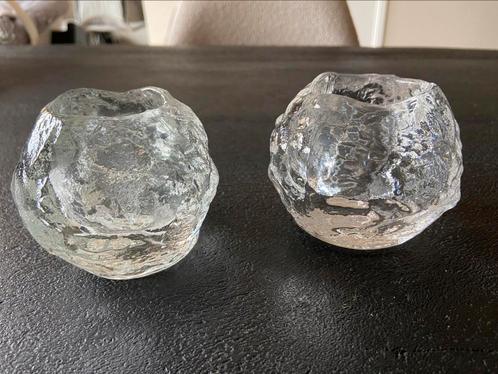 Vintage Ann Wärff snowball waxinelichthouders - Kosta Boda, Huis en Inrichting, Woonaccessoires | Kandelaars en Kaarsen, Gebruikt