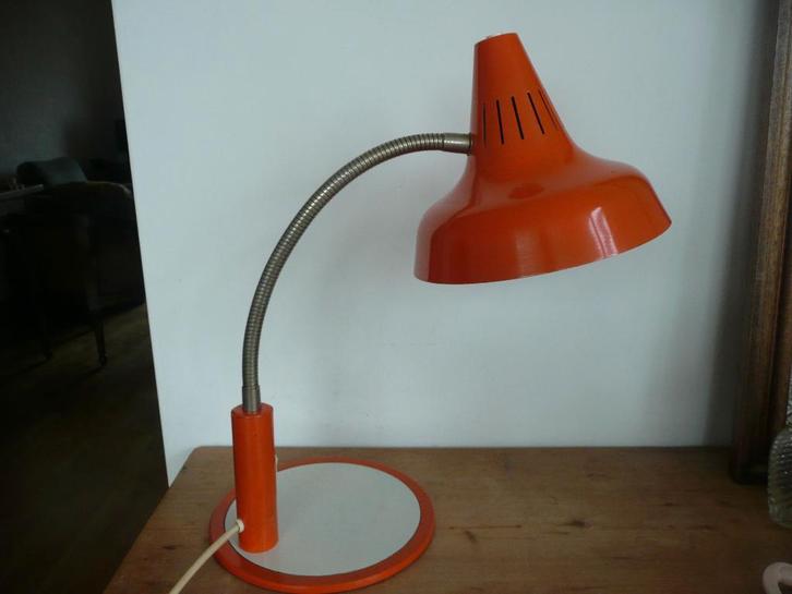 Vintage jaren 70 tafellamp, Huis en Inrichting, Lampen | Tafellampen, Zo goed als nieuw, 50 tot 75 cm, Metaal, Ophalen of Verzenden