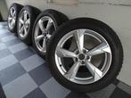 Set Audi A6 4K Orig LMV 225/55 18 Bridgestone Winterbanden, Ophalen, 18 inch, Gebruikt, Banden en Velgen