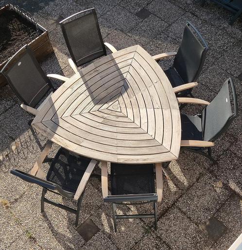 6 Nette Hartman DaVinci verstelbare tuinstoelen., Tuin en Terras, Tuinstoelen, Zo goed als nieuw, Aluminium, Inklapbaar, Verstelbaar