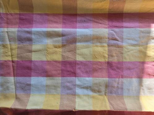 LAURA ASHLEY Gordijnen / Gordijnstof MITFORD CHECK Poppy, Huis en Inrichting, Stoffering | Gordijnen en Lamellen, Gebruikt, 200 cm of meer