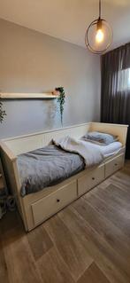 Hemnes bedbank uitschuifbed Ikea, Huis en Inrichting, Slaapkamer | Bedden, 80 cm, Gebruikt, Ophalen of Verzenden, Wit