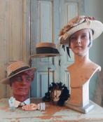 Antieke dames buste en heren etalage hoofd, Antiek en Kunst, Ophalen of Verzenden