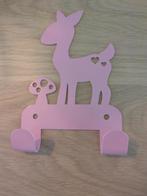 Leuke roze wandkapstok met hert en paddenstoel, Ophalen, Nieuw
