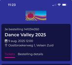 2 Dance Valley Tickets 9 Augustus 2025, Tickets en Kaartjes, Evenementen en Festivals, Twee personen
