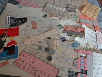Set 3 Oorlog wo2 bonnen geld munt krant foto document ww2 beschikbaar voor biedingen