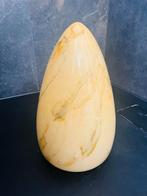 Art Deco Plafonnière Menhir  groot geel met messing, Ophalen