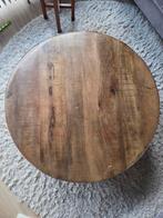 Industriële Ronde Salontafel Hout & Metaal, Gebruikt, 50 tot 100 cm, Rond, 50 tot 100 cm