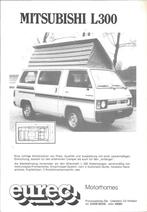 Duitse sheet Mitsubishi L300 Motorhome, 1983, Ophalen of Verzenden, Nieuw, Mitsubishi