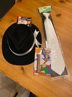 Verkleedset hoed, stropdas en sigaar - nieuw, Ophalen of Verzenden, Nieuw, Hoed of Pruik, Carnaval