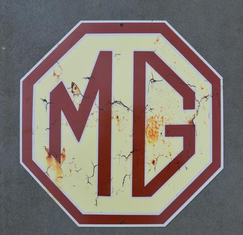 MG rusty look bord 45x45cm MGB MGA MG F V8 MG B GT MG TF, Verzamelen, Merken en Reclamevoorwerpen, Nieuw, Reclamebord, Ophalen of Verzenden