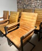 6 stoere buffel leer industriële stoelen Goossens, Huis en Inrichting, Stoelen, Ophalen of Verzenden, Zo goed als nieuw, Bruin