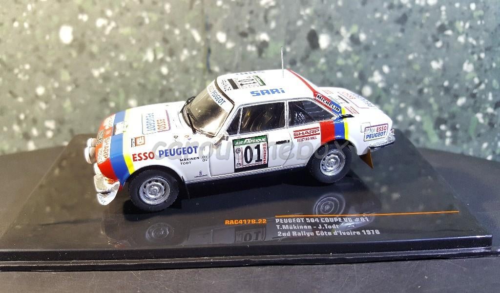 Peugeot 504 coupe V6 #01 1978 wit 1/43 Ixo V823, Verzenden, Nieuw, Auto, Overige merken