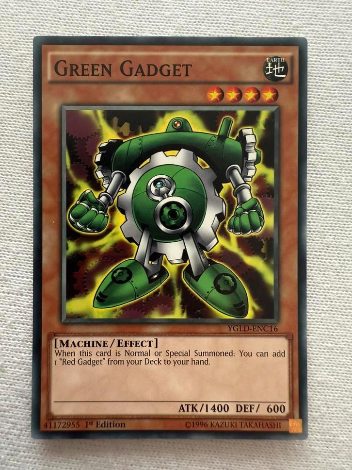 Green Gadget yugioh, Hobby en Vrije tijd, Verzamelkaartspellen | Yu-gi-Oh!, Nieuw, Losse kaart, Ophalen of Verzenden