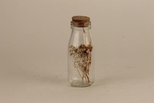 Flesje met gedroogde bloemen, Huis en Inrichting, Woonaccessoires | Kunstplanten en Kunstbloemen, Zo goed als nieuw, Ophalen of Verzenden