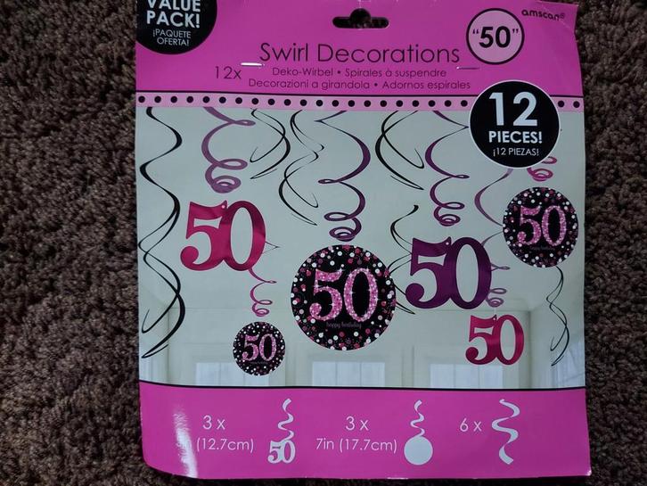 Amscan Decoratieslingers 50 Jaar Sarah Nieuw, Hobby en Vrije tijd, Feestartikelen, Nieuw, Versiering, Abraham of Sarah, Ophalen of Verzenden