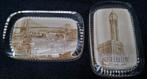 2 antieke paperweights BROOKLYN BRIDGE & SINGER BUILDING N.Y, Ophalen of Verzenden