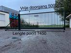 Zeer nette gebruikte vrijdragende schuifpoort groen gecoat, Ophalen, Zo goed als nieuw, IJzer, Spijlenhekwerk