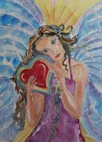 Kunstkaart Kaart Hart Engel Maria Religieus Liefde Kerst, Ophalen of Verzenden