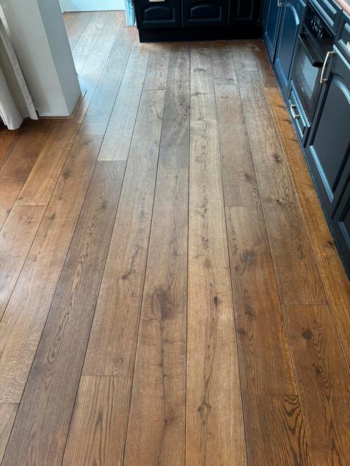 Mooie parketvloer te koop – ca. 45 m, Doe-het-zelf en Verbouw, Vloerdelen en Plavuizen, Zo goed als nieuw, Parket, Hout, 150 cm of meer