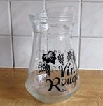 Vin rouge karaf glas glazen wijnkaraf waterkan sapkan, Huis en Inrichting, Keuken | Servies, Glas of Glazen, Gebruikt, Ophalen of Verzenden