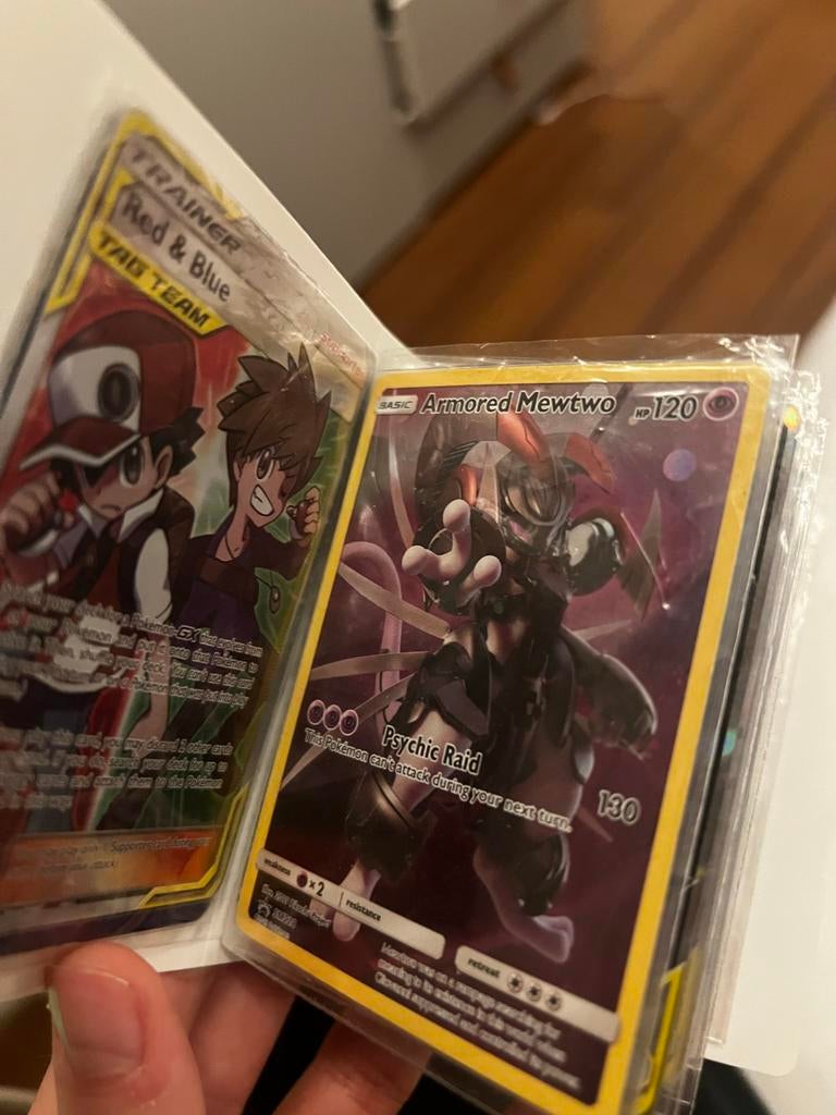 Pokémon kaarten - Red & Blue, Armored Mewtwo, Ophalen of Verzenden, Gebruikt, Losse kaart