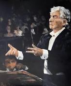 Groot schilderij 'Leonard Bernstein'/Acryl op linnen 2024, Ophalen