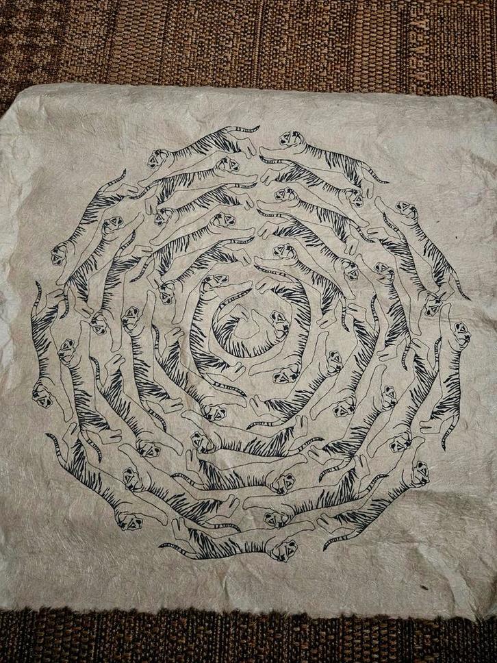 Papier mache TIJGER, Antiek en Kunst, Antiek | Kleden en Textiel, Ophalen of Verzenden