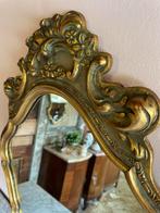 Vintage houden houten kuifspiegel, Huis en Inrichting, Woonaccessoires | Spiegels, Minder dan 50 cm, Gebruikt, Ophalen of Verzenden