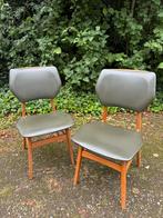 2 eetkamerstoelen (vintage/skai/jaren60), Ophalen, Twee, Overige kleuren, Leer