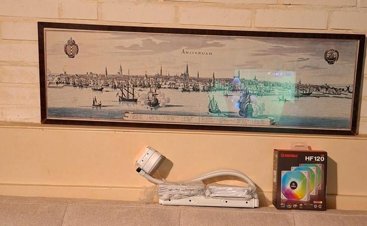 Enermax Aquafusion  240mm Wit +3x Fan 120mm, Computers en Software, Computerkoelers, Zo goed als nieuw, Waterkoeling, Ophalen of Verzenden