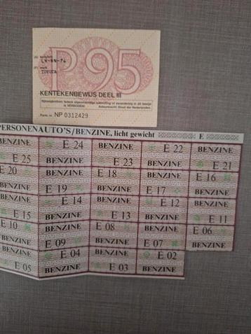 Benziene bonnen.1973  beschikbaar voor biedingen